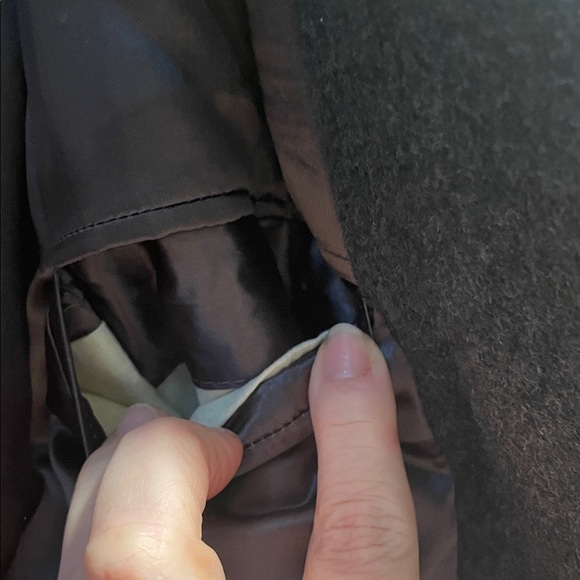 diVenedetto Cashmere Blend Vintage Charcoal Double-Breasted Men's Trench Coat - Picture 11 of 16